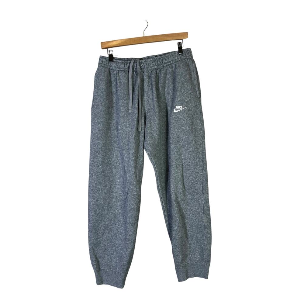 Nike Logo Fleece Joggers Mens XL Gray Athletic Sweatpants Cozy Streetwear - Picture 2 of 7